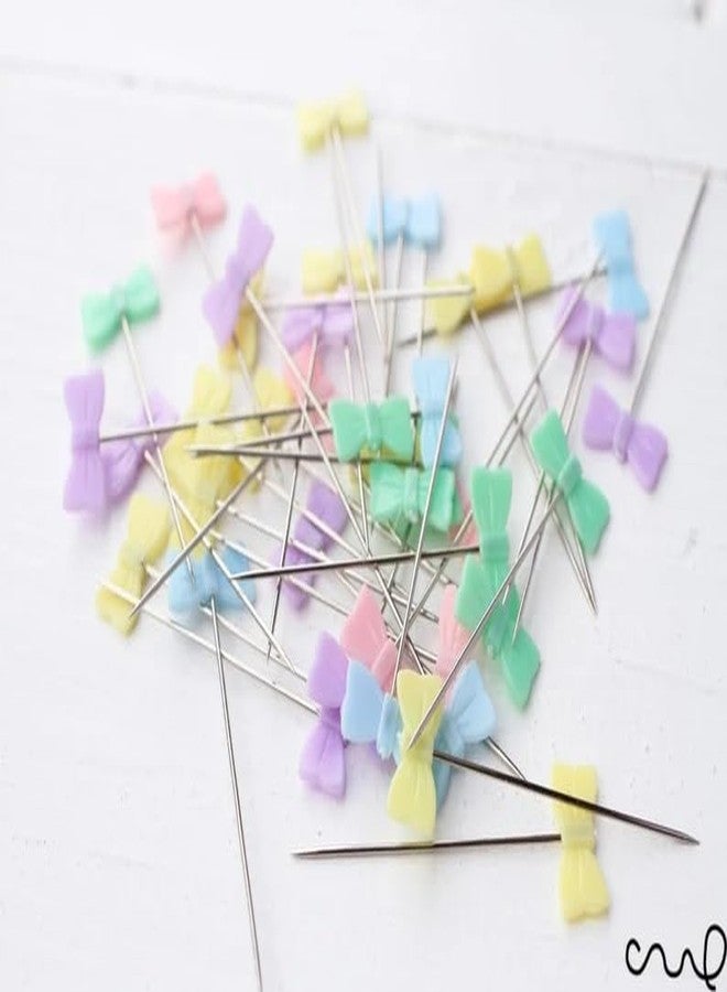 Jasol 50 Multicolor Straight Quilting Pins - Craft Positioning Pins Fixed Sewing Markers for Crafting, Dressmaking & Other Crafts (Bow Tie) - Image 2